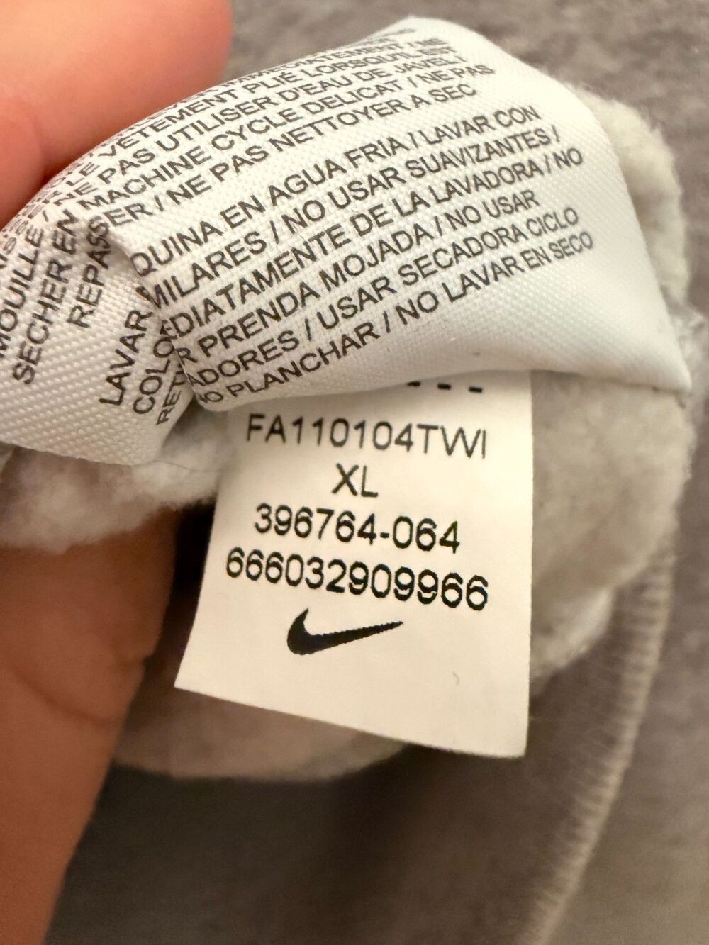 Vintage Nike The Athletic Dept Quarter Zip Fleece Sweatshirt Gray Womens XL Y2K - Picture 6 of 11